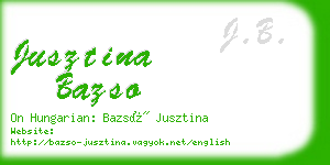 jusztina bazso business card